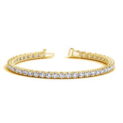 Bids.com Lab Grown Round Diamond Tennis Bracelet in 14k Yellow Gold (8 cctw F/G  VS2/SI1) Bracelets White Smoke 7 / Yellow Gold