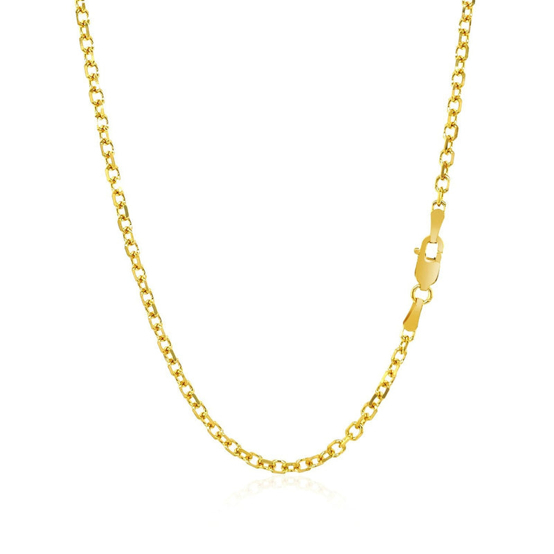 Bids.com 2.3mm 14k Yellow Gold Diamond Cut Cable Link Chain Necklaces White Smoke 16 / Yellow Gold,18 / Yellow Gold,20 / Yellow Gold,22 / Yellow Gold,24 / Yellow Gold,30 / Yellow Gold,One / Yellow Gold