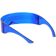 zeroUV Futuristic Retro Mirror Wrap Around Shield Sunglasses 8762 Sunglasses White Smoke Smoke Sun Mirror,Smoke Silver Mirror,Smoke Ice Mirror,Clear Red Smoke,Clear Blue Smoke,Black Smoke,Midnight,Sun,Pink,Blue,Silver Mirror,Clear Blue Rainbow,Clear Holo,Light Red,Light Purple