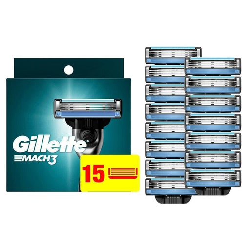Gillette Gillette Mach3 Men’s Razor Blades 15 ct Razors & Razor Blades White Smoke
