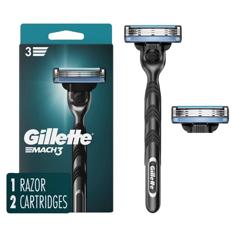 Gillette Gillette Mach3 Men S Razor Handle 2 Blade Refills Razor Blades White Smoke