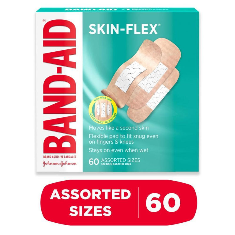 Band-Aid Band-Aid Brand Skin-Flex Adhesive Bandages – 60 Count (Assorted) First Aid Light Sea Green