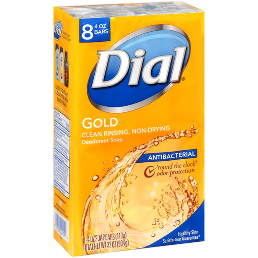 Dial Dial Antibacterial Deodorant Bar Soap, Gold, 4 Ounce Bars Bar Soap Orange