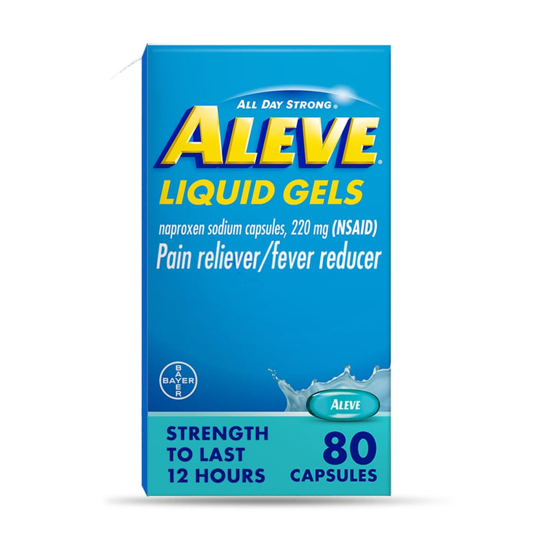 Aleve Aleve Pain Reliever/Fever Reducer, 220 Mg, Liquid Gels, Capsules Health & Beauty Light Sea Green