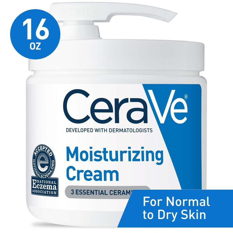 CeraVe CeraVe Moisturising Cream With Pump For Normal To Dry Skin - 453g Lotion & Moisturizer White Smoke