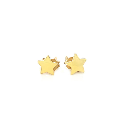 Bids.com 14k Yellow Gold Post Earrings with Stars Earrings White Smoke Yellow Gold