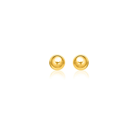 Bids.com 14k Yellow Gold Spherical Stud Earrings (8.0 mm) Earrings White Smoke Yellow Gold
