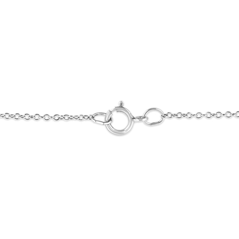 Bids.com .925 Sterling Silver Diamond Accent Cancer Zodiac Design 18" Pendant Necklace Medallion (K-L Color, I1-I2 Clarity) Necklaces White Smoke White.Sterling Silver / 18