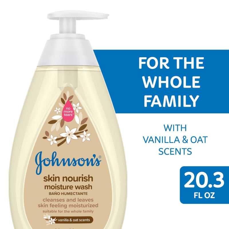 Johnson's Baby Johnson's Baby Moisture Wash, Skin Nourish, Vanilla & Oat Scents 20.3 Fl Oz Body Wash White Smoke
