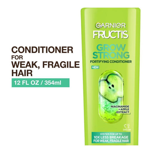 Fructis Fructis Garnier Grow Strong Conditioner, For Stronger, Healthier, Shinier Hair Conditioners White Smoke