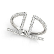 Bids.com 14k White Gold Open Style Dual Band Ring with Diamonds (1/2 cttw) Rings White Smoke 3 / White Gold,3.5 / White Gold,4 / White Gold,4.5 / White Gold,5 / White Gold,5.5 / White Gold,6 / White Gold,6.5 / White Gold,7 / White Gold,7.5 / White Gold,8 / White Gold,8.5 / White Gold,9 / White Gold