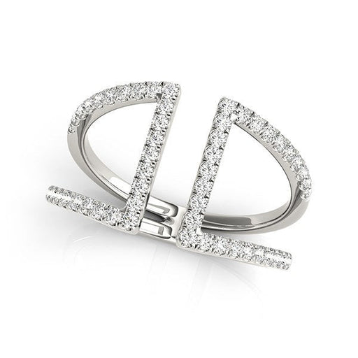 Bids.com 14k White Gold Open Style Dual Band Ring with Diamonds (1/2 cttw) Rings White Smoke 3 / White Gold,3.5 / White Gold,4 / White Gold,4.5 / White Gold,5 / White Gold,5.5 / White Gold,6 / White Gold,6.5 / White Gold,7 / White Gold,7.5 / White Gold,8 / White Gold,8.5 / White Gold,9 / White Gold