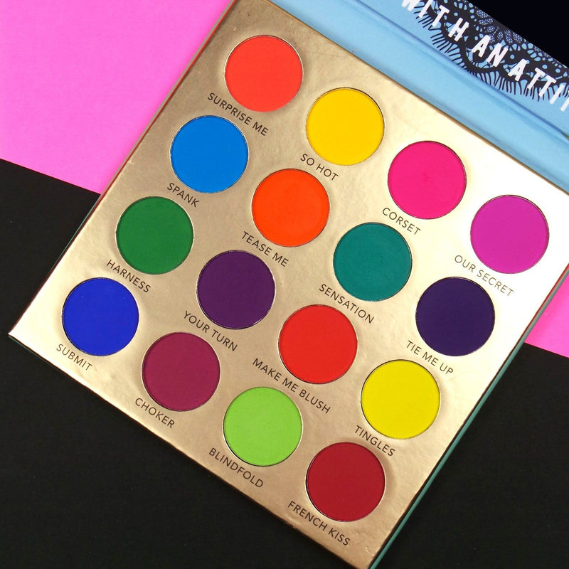 Rude Cosmetics The Lingerie Collection - Naughty Nights (Brights) Eyeshadow Palettes Dark Slate Gray Naughty Nights