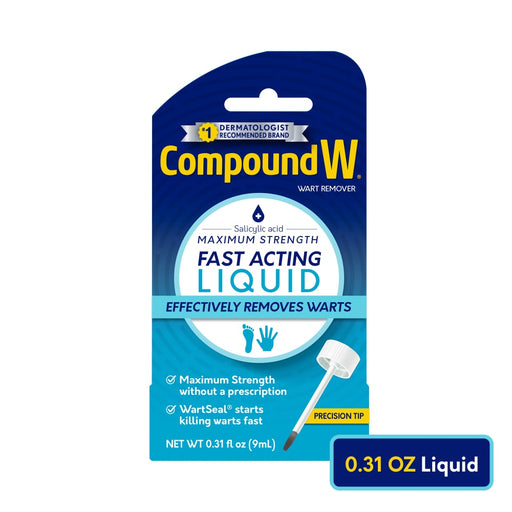Compound W Compound W Maximum Strength Fast Acting Liquid Wart Remover, 0.3 Fl Oz Wart Removers White Smoke