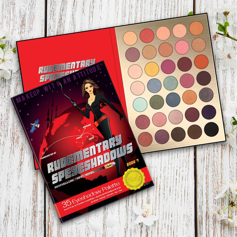 Rude Cosmetics Rudementary Speyeshadows 35 Eyeshadow Palette - Book 7 Eyeshadow Palettes Black Rudementary Speyeshadows