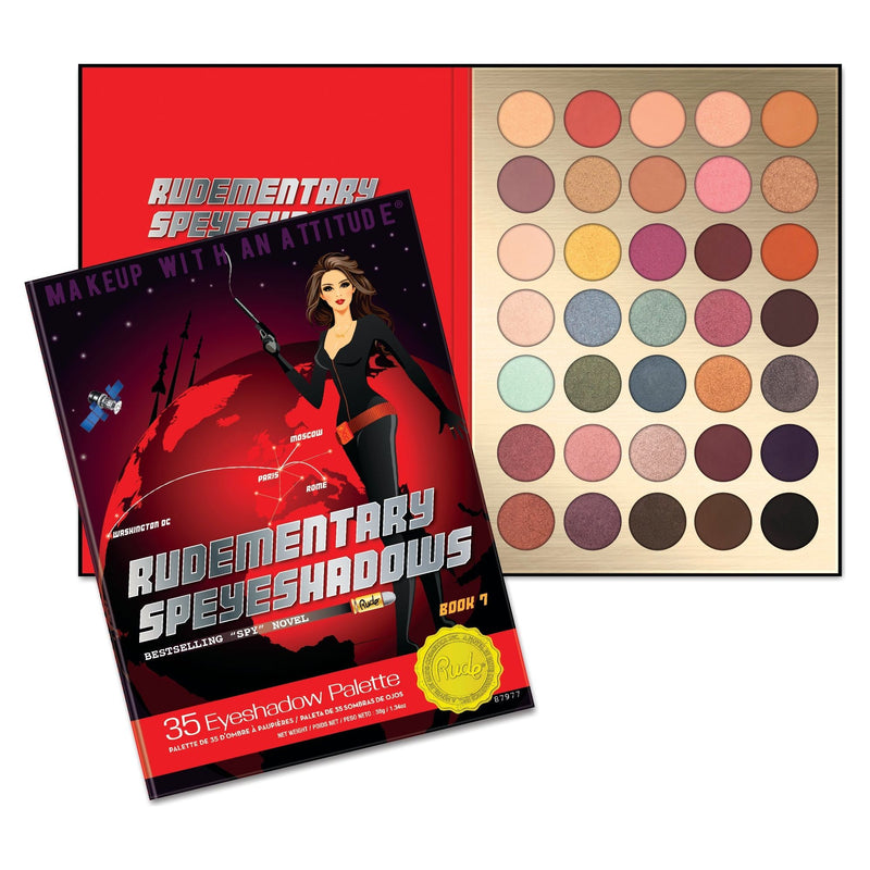Rude Cosmetics Rudementary Speyeshadows 35 Eyeshadow Palette - Book 7 Eyeshadow Palettes Black Rudementary Speyeshadows