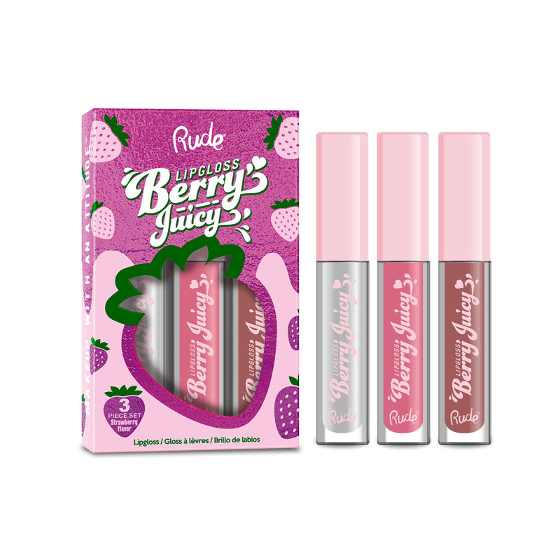 Rude Cosmetics Berry Juicy Lip Gloss Set Lip Gloss White Smoke Lipgloss