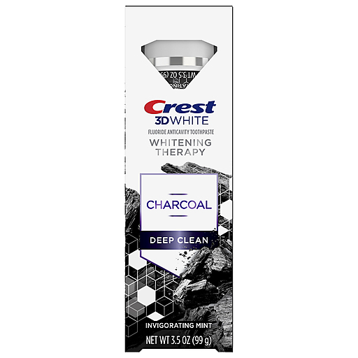 Crest Crest 3D White Whitening Therapy Charcoal Deep Clean Fluoride Toothpaste - Invigorating Mint - 3.5oz Toothpaste White Smoke