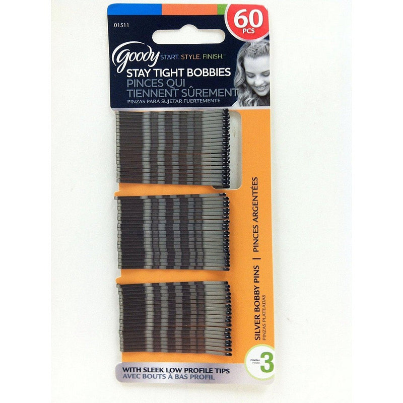 Goody Goody Bobby Pins, Silver, 2 Inch Hair Care Dark Slate Gray