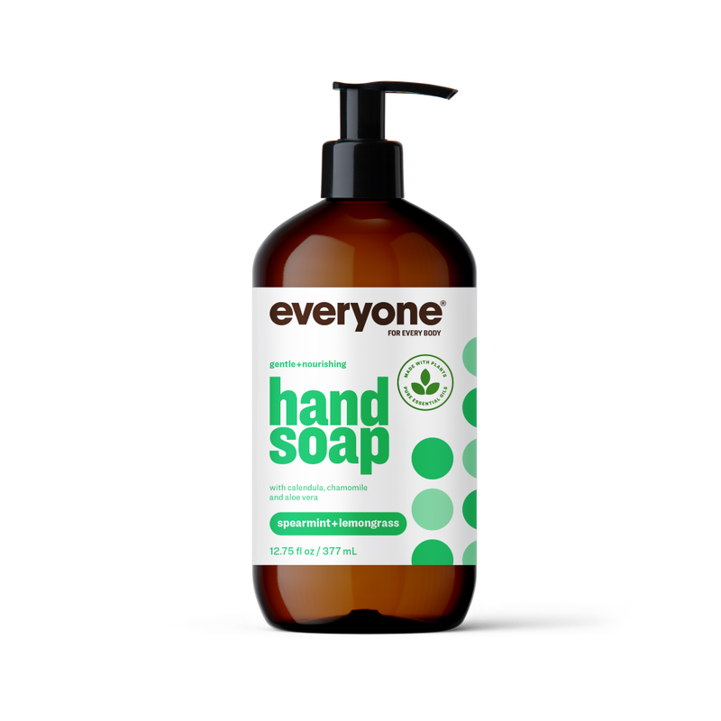 Everyone Everyone Hand Soap, Spearmint + Lemongrass 12.75 Fl Oz Bath & Body White Smoke