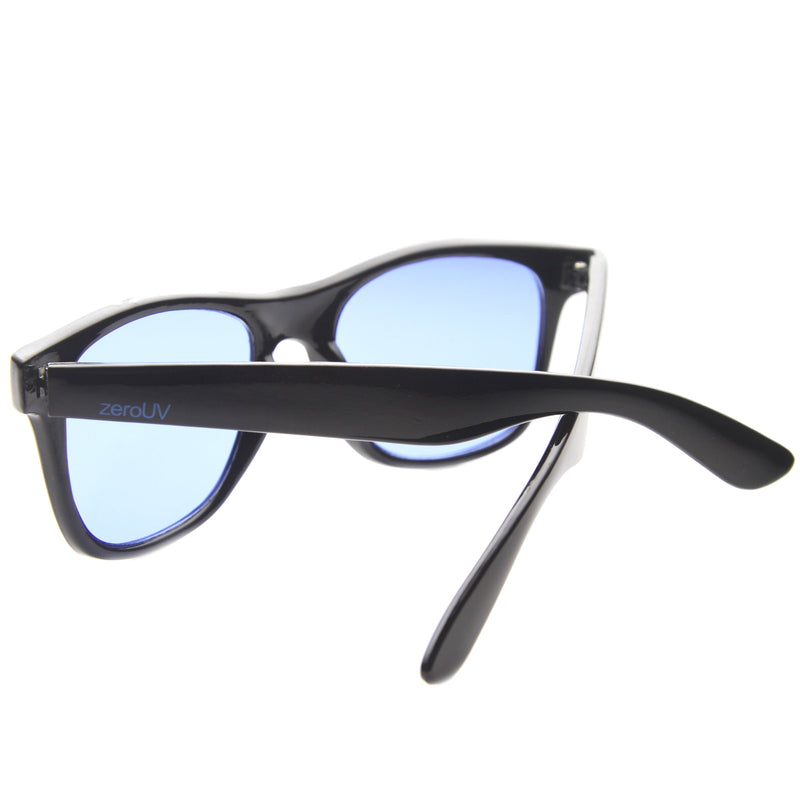 zeroUV Limited Edition Color Tinted Lens Horned Rim Sunglasses 8803 Sunglasses White Smoke Red,Blue,Pink,Yellow,Purple,Green