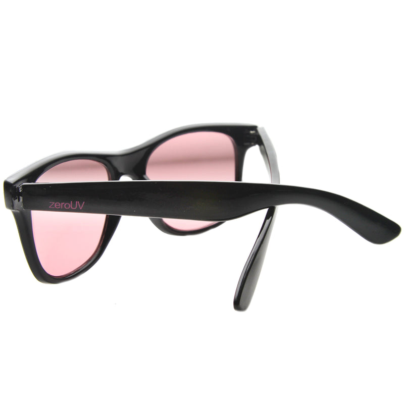 zeroUV Limited Edition Color Tinted Lens Horned Rim Sunglasses 8803 Sunglasses White Smoke Red,Blue,Pink,Yellow,Purple,Green