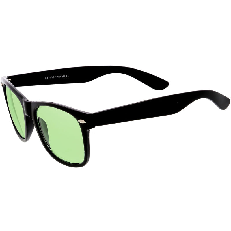 zeroUV Limited Edition Color Tinted Lens Horned Rim Sunglasses 8803 Sunglasses White Smoke Red,Blue,Pink,Yellow,Purple,Green