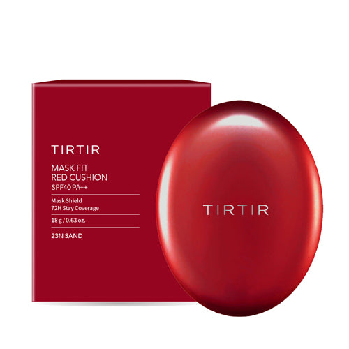 AsiaBeautyMall TIRTIR Mask Fit Red Cushion 23N Sand Foundation Dark Red Full Size (18g),Mini (4.5g)