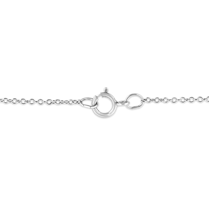 Bids.com .925 Sterling Silver Prong-Set Diamond Accent Starfish Pendant Necklace (I-J Color, I1-I2 Clarity) - Size 18" Necklaces White Smoke White.Sterling Silver / 18