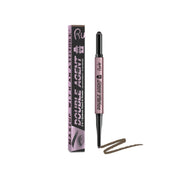 Rude Cosmetics Double Agent 2 in 1 Eyebrow Pencil and Powder Eyebrows Dark Slate Gray Black Brown,Neutral Brown,Taupe,Hazel