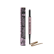 Rude Cosmetics Double Agent 2 in 1 Eyebrow Pencil and Powder Eyebrows Dark Slate Gray Black Brown,Neutral Brown,Taupe,Hazel