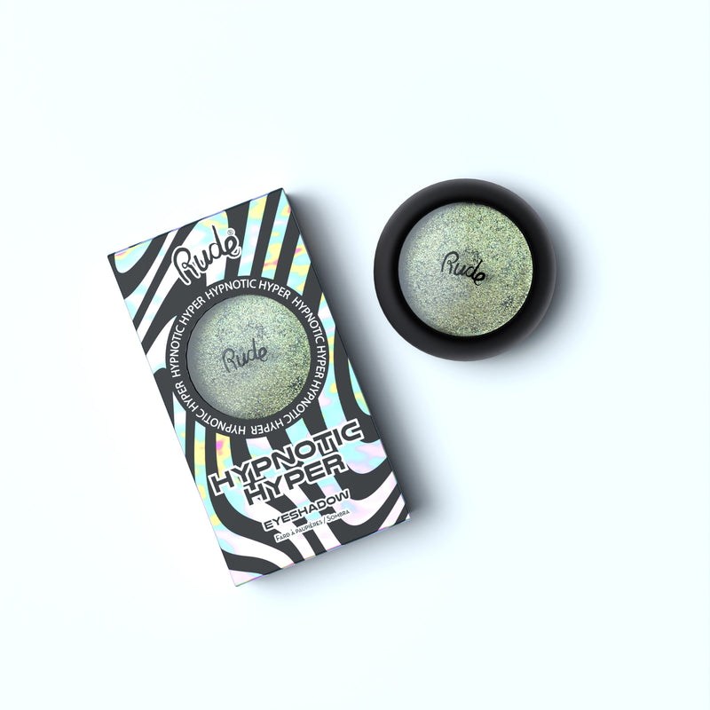 Rude Cosmetics Hypnotic Hyper Duo Chrome Eyeshadow Single Eyeshadows Alice Blue Mesmer Eyes,Lucid Dream,Psychosomatic,State of Mind,Incognito,Surrealism,Disorient,Daydream,Clairvoyance,Delirium