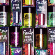 Rude Cosmetics Vivid Dreams Face & Body Glitter Loose Glitter & Pigments Gray Parallel Universe,Diluted Reality,Dream in Color,Psychosomatic,Acid Trip,Laughing Dandelions,Dreamscape,Visionary,Multiverse,Night Terrors,Daydream,Cloud 9,Galaxy Cluster,Sweet Escape,Delusion,Fragmented Reality,Paralysis,Nirvana