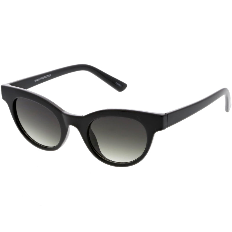 zeroUV Women's Retro Horned Rim Cat Eye Narrow Flat Lens Sunglasses C514 Sunglasses White Smoke Shiny Black Lavender,Matte Black Smoke,Shiny Red Smoke,Shiny White Smoke,Matte Smoke Smoke