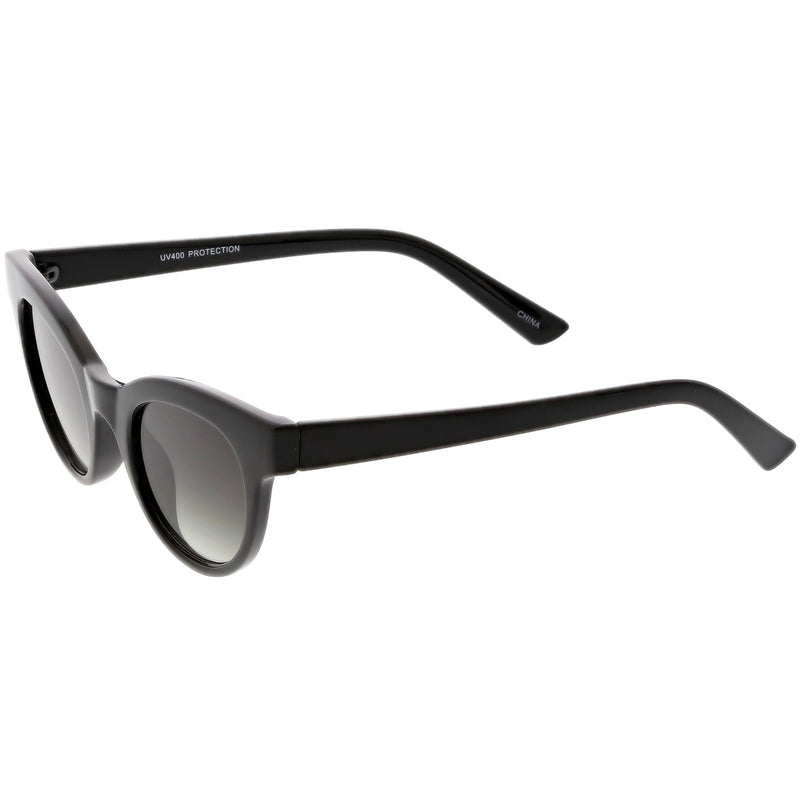 zeroUV Women's Retro Horned Rim Cat Eye Narrow Flat Lens Sunglasses C514 Sunglasses White Smoke Shiny Black Lavender,Matte Black Smoke,Shiny Red Smoke,Shiny White Smoke,Matte Smoke Smoke