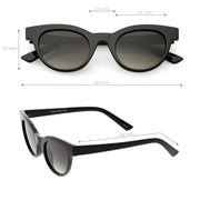 zeroUV Women's Retro Horned Rim Cat Eye Narrow Flat Lens Sunglasses C514 Sunglasses White Smoke Shiny Black Lavender,Matte Black Smoke,Shiny Red Smoke,Shiny White Smoke,Matte Smoke Smoke