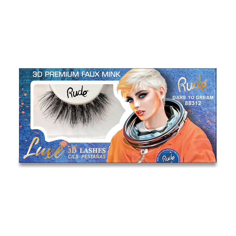 Rude Cosmetics Luxe 3D Lashes | Premium 3D Eyelashes False Lashes Gray Dare To Dream