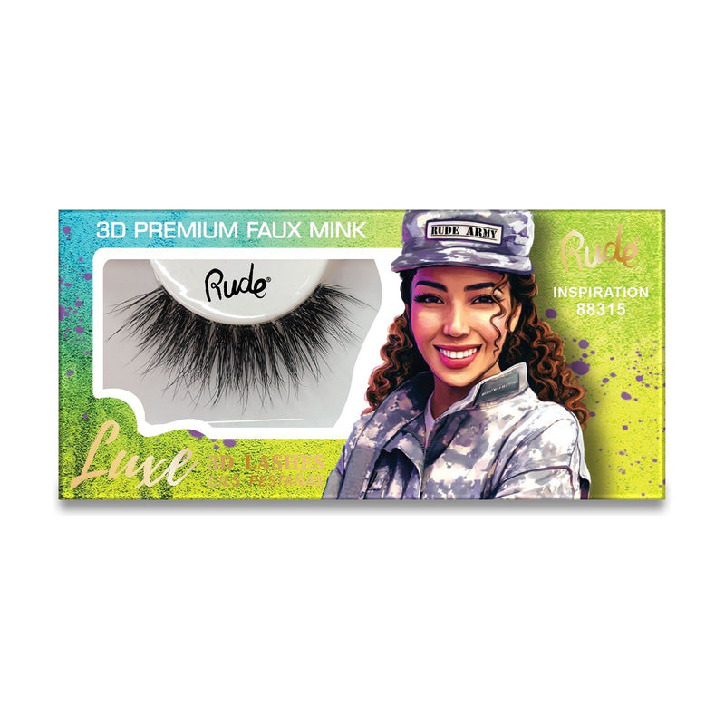 Rude Cosmetics Luxe 3D Lashes | Premium 3D Eyelashes False Lashes Gray Inspiration