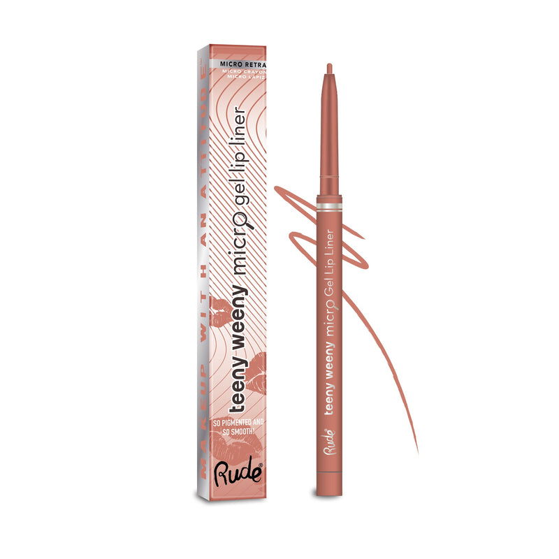 Rude Cosmetics Teeny Weeny Rich and Creamy Micro Gel Lip Liner Lip Liner Rosy Brown She's Basic