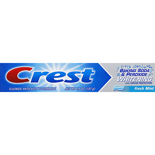 Crest Crest Toothpaste, Fluoride Anticavity, Baking Soda & Peroxide Whitening, Fresh Mint Toothpaste Gray