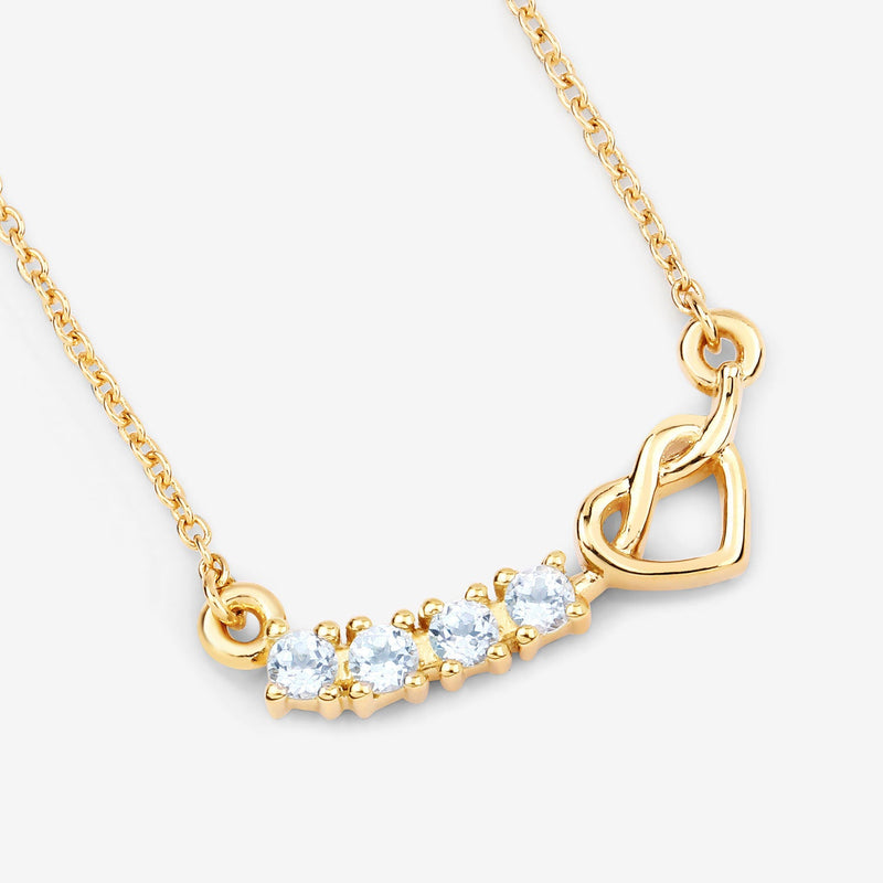 Bids.com 0.24 Carat Genuine Aquamarine .925 Sterling Silver Necklace Necklaces White Smoke size 18.00
