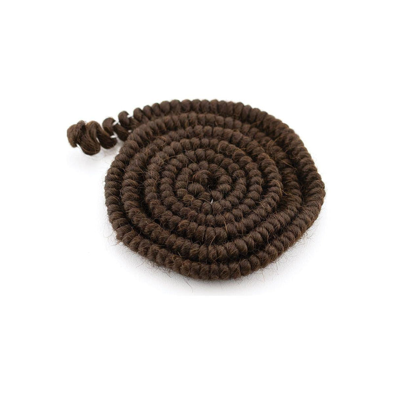 Graftobian Make-Up Company Bulk Crepe Wool, 1 yard braided Dark Slate Gray Medium Brown