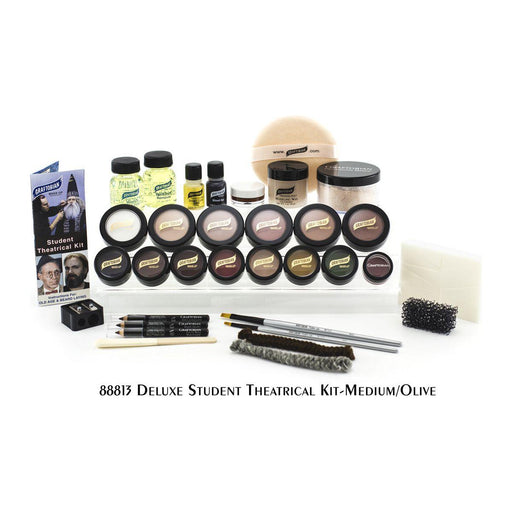 Graftobian Make-Up Company Deluxe Student Theatrical Kit Dark Slate Gray Medium/Olive