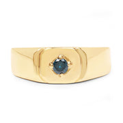 Bids.com 14K Yellow Gold Plated 0.20 Carat Genuine Blue Diamond .925 Sterling Silver Ring Rings Wheat size 8.00,size 6.00,size 7.00,size 9.00,size 9.50,size 11.00,size 12.00