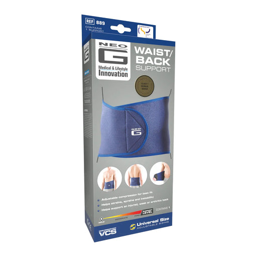 Neo G Neo G Waist & Back Support Brace | Adjustable Compression | One Size Fits Most (OSFM) Supports & Braces White Smoke