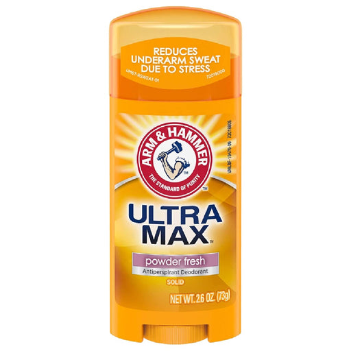 Arm & Hammer Arm & Hammer Ultra Max Antiperspirant Deodorant, Invisible Solid, Powder Fresh 2.6 Oz Deodorant Sandy Brown