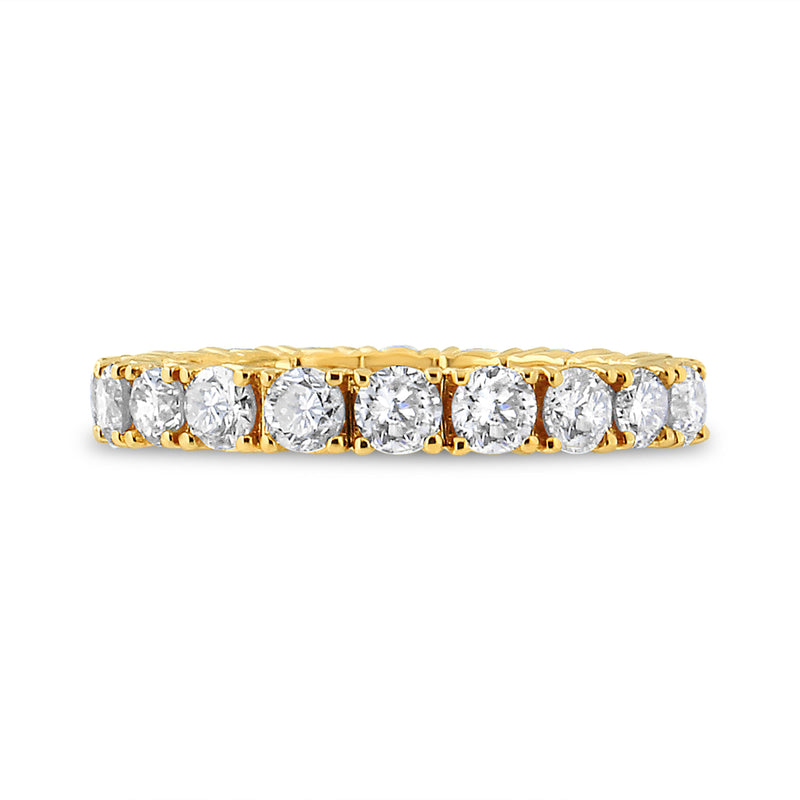 Bids.com 14K Yellow Gold 2.00 Cttw Shared Prong Set Round Cut Diamond Eternity Band (J-K Color, VS1-VS2 Clarity) - Ring Size 6.75 Rings Light Gray 6.75 / Yellow.Gold,8 / Yellow.Gold,6 / Yellow.Gold,7 / Yellow.Gold,6.5 / Yellow.Gold