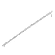 Bids.com .925 Sterling Silver 1.0 Cttw Chevron 2 Stone Arrow Link Tennis Bracelet (I-J Color, I3 Clarity) - 7â€ Bracelets White Smoke White.Sterling Silver / 7