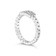 Bids.com .925 Sterling Silver 1/5 Cttw Diamond ID and Cuban Link Band Ring (I-J Color, I2-I3 Clarity) - Ring Size 6 Rings White Smoke 6 / White.Sterling Silver,7 / White.Sterling Silver,8 / White.Sterling Silver