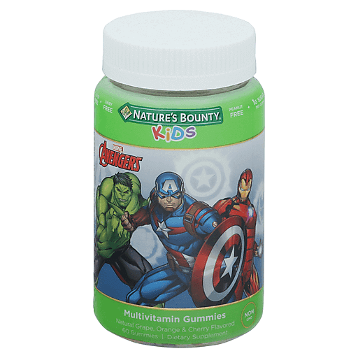 Nature's Bounty Nature's Bounty Multivitamin, Natural Grape, Orange & Cherry Flavored, Marvel Avengers, Kids, Gummies Vitamins & Supplements Lavender